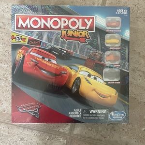 Disney Pixar Cars 3 Monopoly Junior Never Opened New Board Game